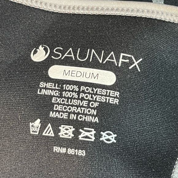SaunaFX Women's Size M Workout Sliming Black Neoprene Sauna Vest in Black - Picture 5 of 5